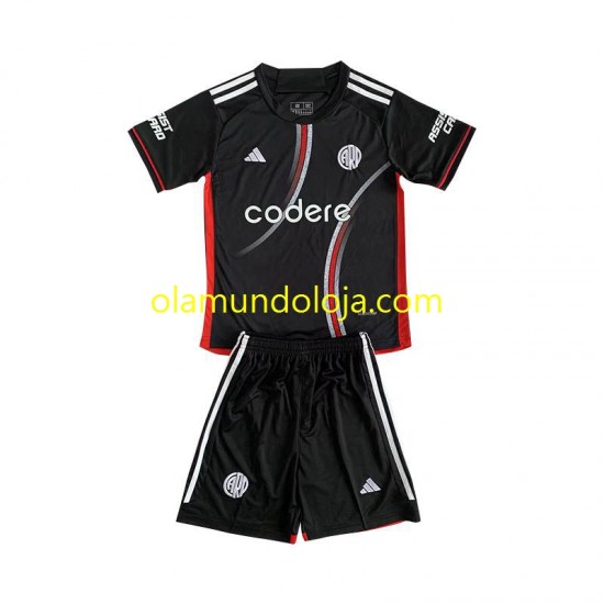 Camisola CA River Plate Criança Equipamento Terceiro 2024-2025 Manga Curta
